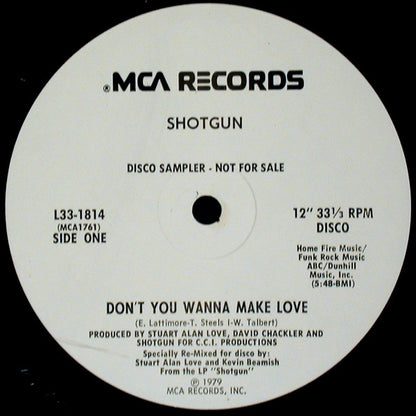 Shotgun (2) : Don't You Wanna Make Love (12", Promo)