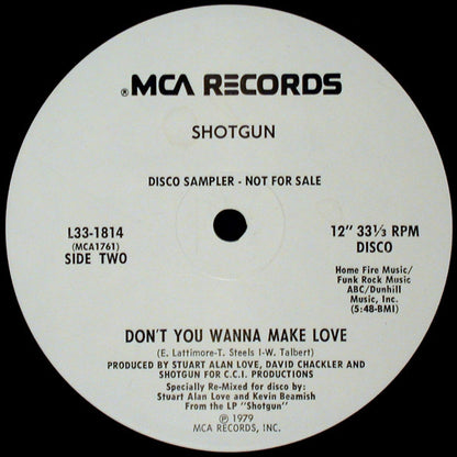 Shotgun (2) : Don't You Wanna Make Love (12", Promo)