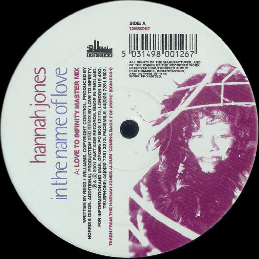 Hannah Jones : In The Name Of Love (12")
