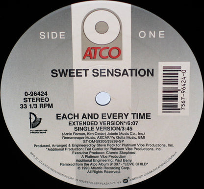 Sweet Sensation : Each And Every Time (12")