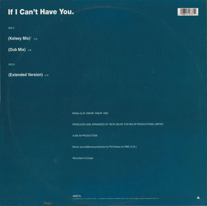 Kim Wilde : If I Can't Have You (12")