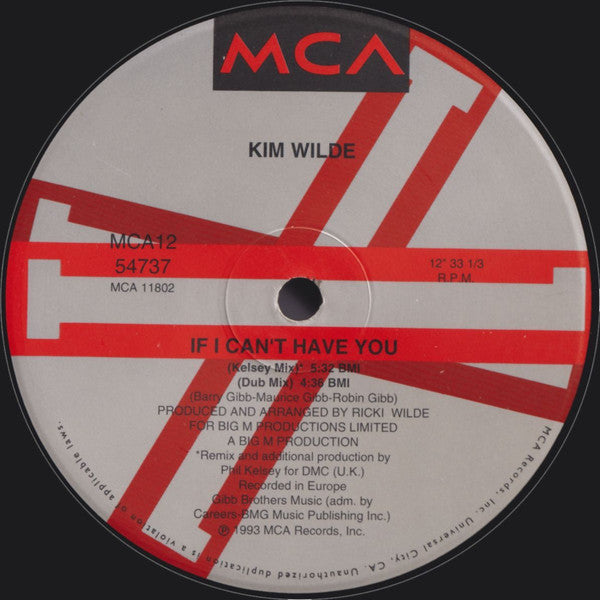 Kim Wilde : If I Can't Have You (12")