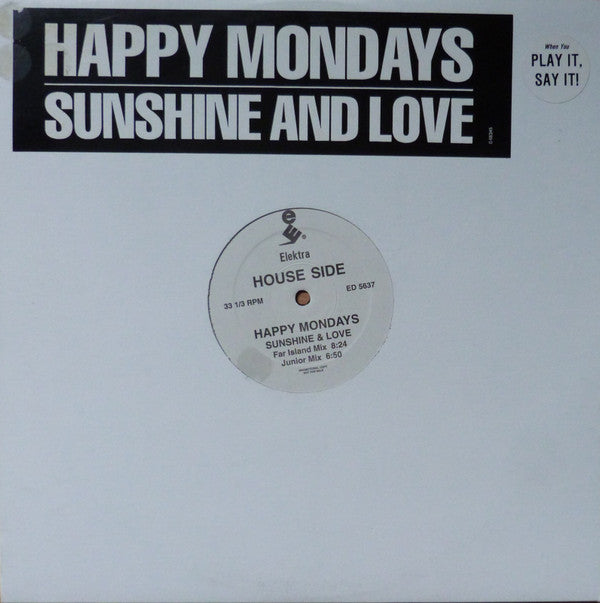 Happy Mondays : Sunshine & Love (12", Promo)