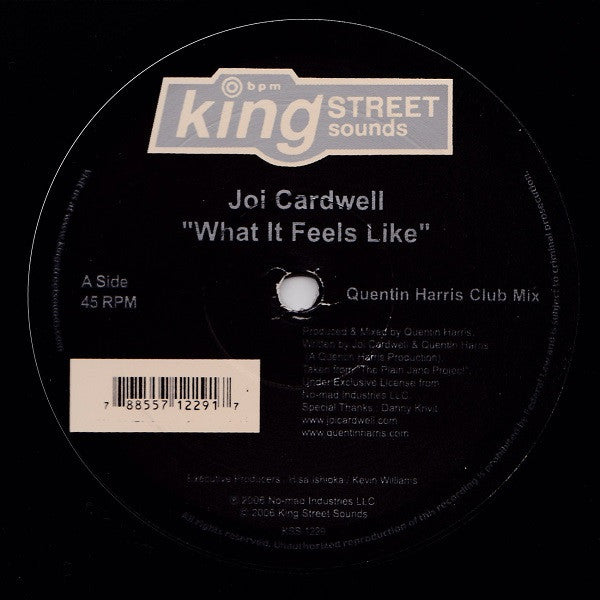 Joi Cardwell : What It Feels Like (12")