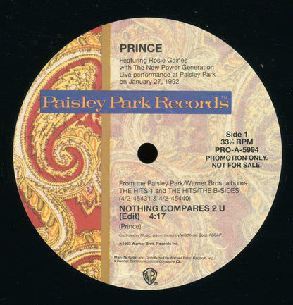 Prince : Nothing Compares 2 U (12", Promo)