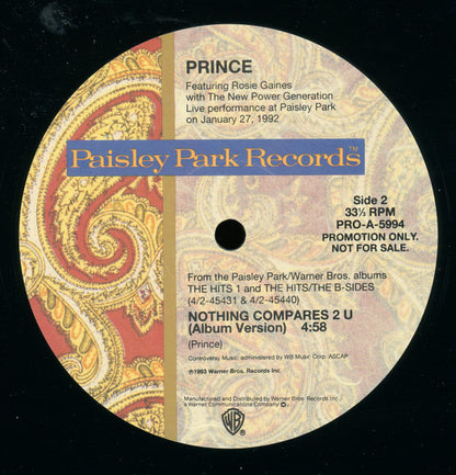 Prince : Nothing Compares 2 U (12", Promo)
