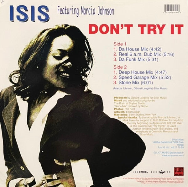 Isis (8) Featuring Marcia Johnson : Don't Try It (12")