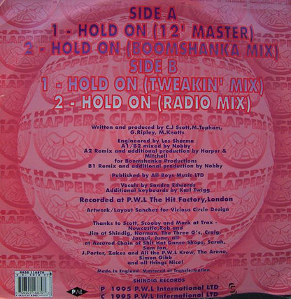 Happy Clappers : Hold On (12")