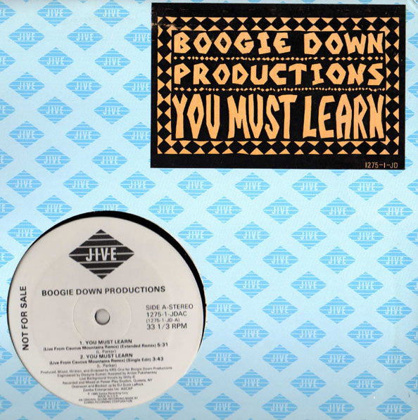 Boogie Down Productions : You Must Learn (12", Promo)