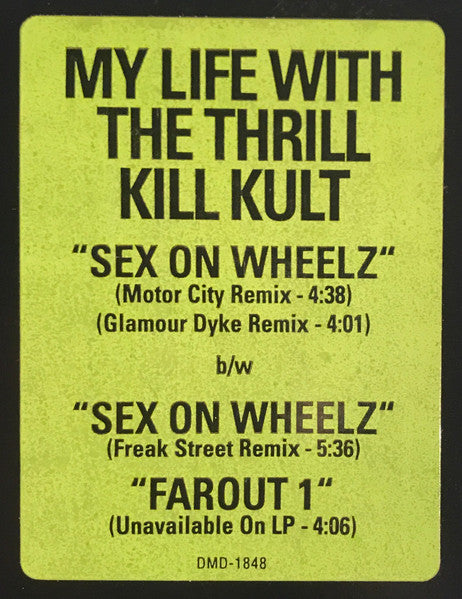 My Life With The Thrill Kill Kult : Sex On Wheelz (12", Promo, Spe)