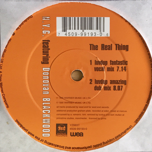 N.Y.G. Featuring Donovan Blackwood : The Real Thing (12")