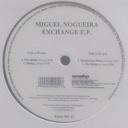Miguel Nogueira : Exchange E.P. (12", EP)