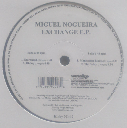 Miguel Nogueira : Exchange E.P. (12", EP)