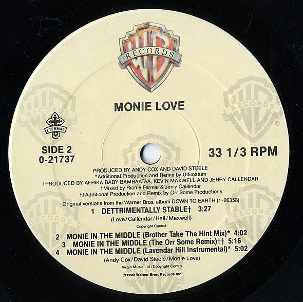 Monie Love : Monie In The Middle (12", Maxi)