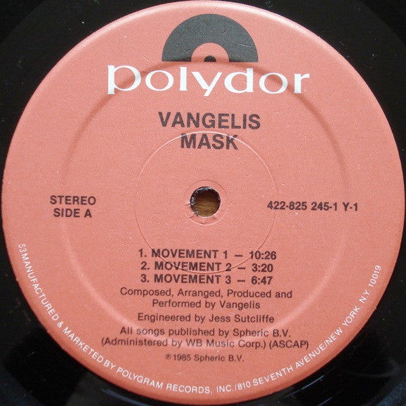 Vangelis : Mask (LP, Album, Hau)