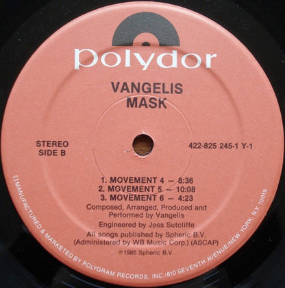 Vangelis : Mask (LP, Album, Hau)