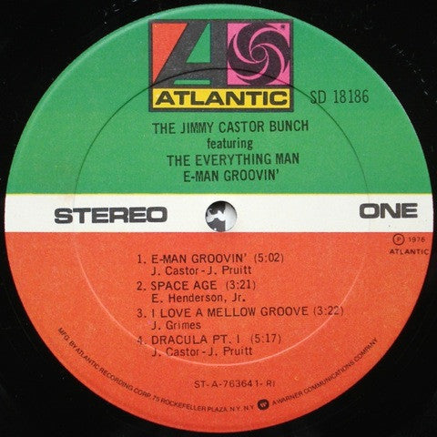 The Jimmy Castor Bunch Featuring The Everything Man : E-Man Groovin' (LP, Album, RI)