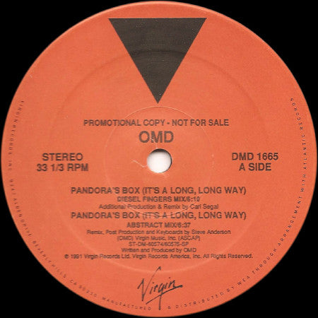 OMD* : Pandora's Box (It's A Long, Long Way) (Remixes) (12", Promo)