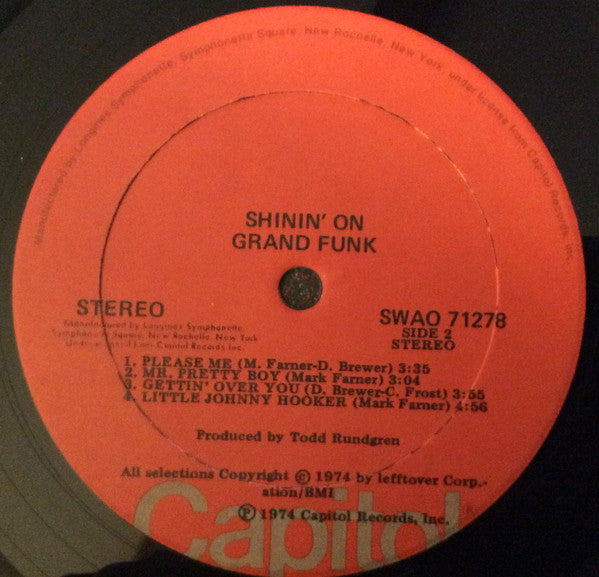 Grand Funk Railroad : Shinin' On (LP, Album, Club)