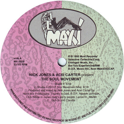 Nick Jones + Acei Carter Present The Soul Movement* : Shake It (12", EP)