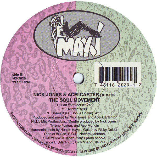 Nick Jones + Acei Carter Present The Soul Movement* : Shake It (12", EP)