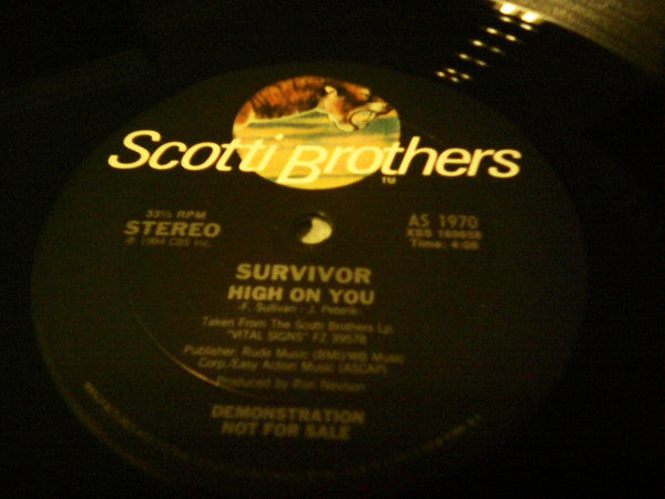 Survivor : High On You (12", Single, Promo)