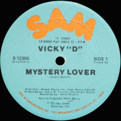 Vicky "D" : Mystery Lover (12", Single)