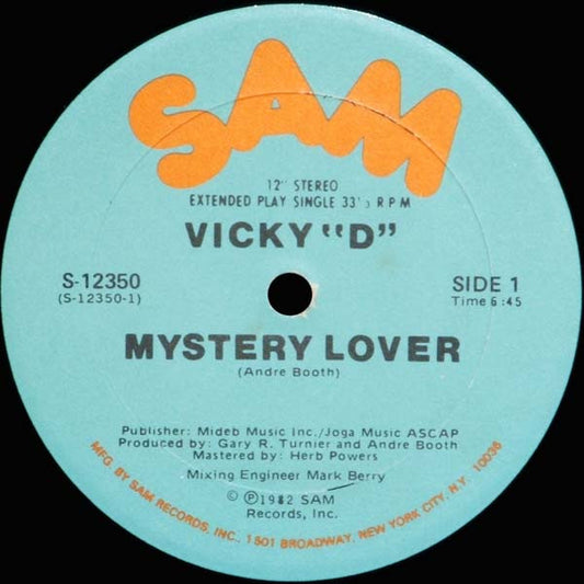 Vicky "D" : Mystery Lover (12", Single)