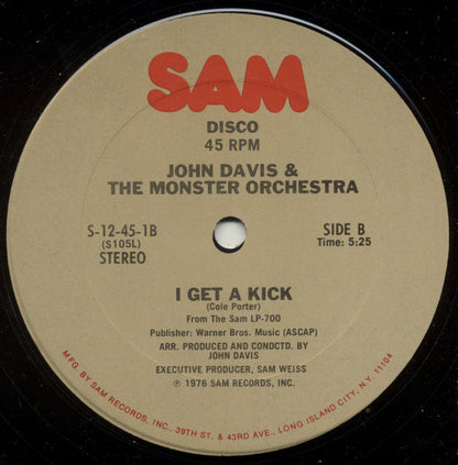 John Davis & The Monster Orchestra : I Can't Stop (12")