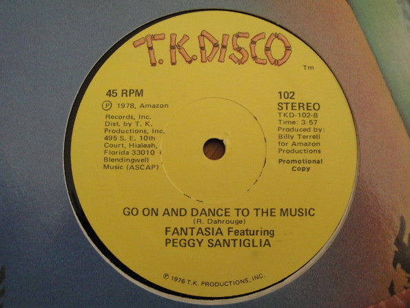 Fantasia (5) Featuring Peggy Santiglia : Sweet, Sweet City Rhythm/Summer In The City / Go On And Dance To The Music (12", Promo)