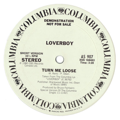 Loverboy : Turn Me Loose (12", Single, Promo)