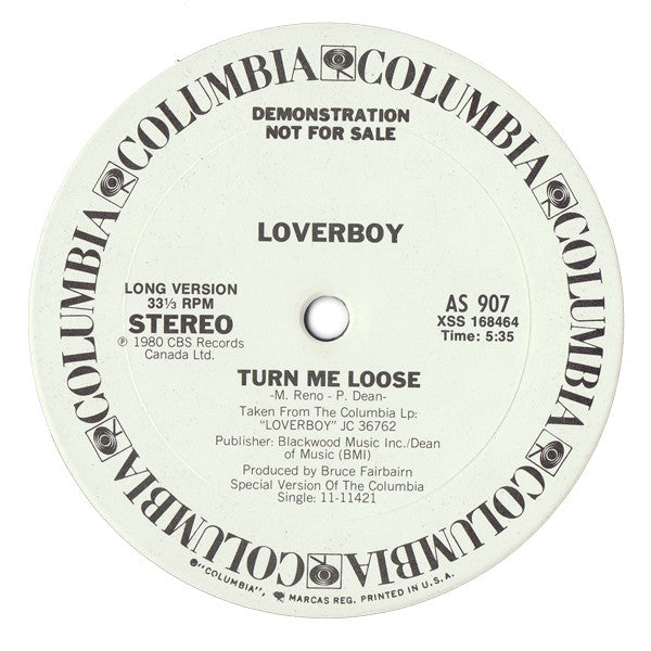 Loverboy : Turn Me Loose (12", Single, Promo)