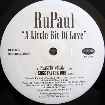 RuPaul : A Little Bit Of Love (12", Promo)