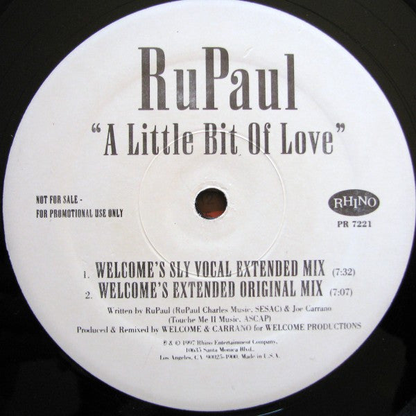 RuPaul : A Little Bit Of Love (12", Promo)