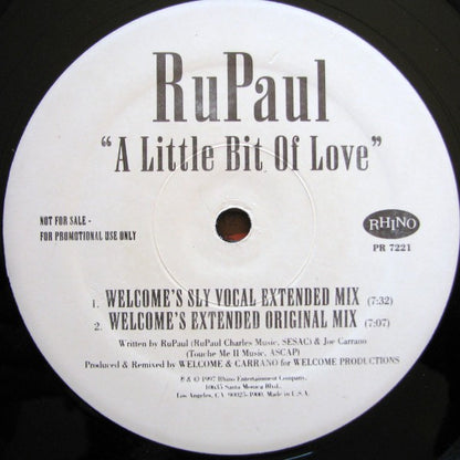 RuPaul : A Little Bit Of Love (12", Promo)