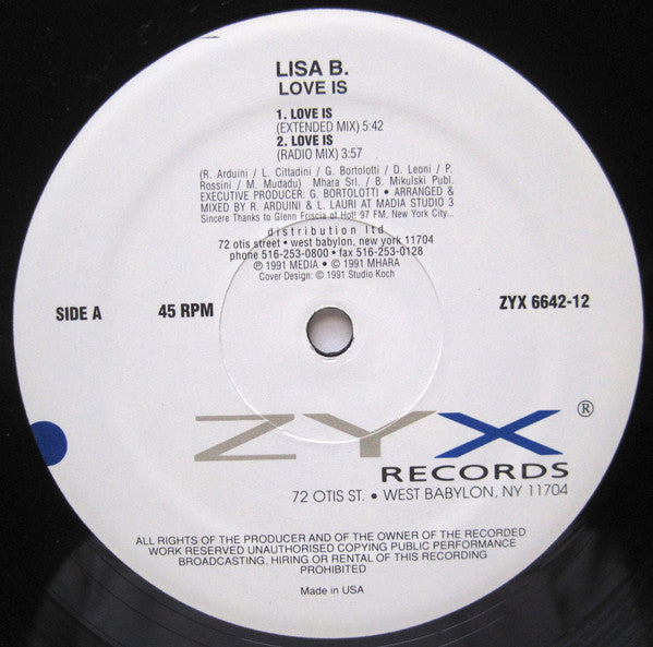 Lisa B : Love Is (12")