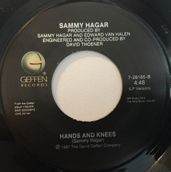Sammy Hagar : Eagles Fly / Hands And Knees (7", Single, Pic)