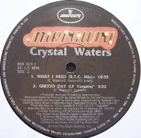 Crystal Waters : What I Need (12")