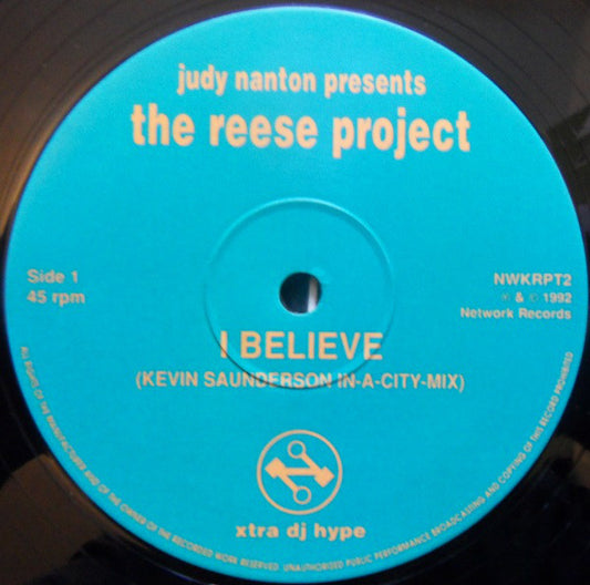 Judy Nanton Presents The Reese Project : I Believe (12", Promo)