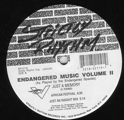 The Endangered Species* : Endangered Music Volume II (12")