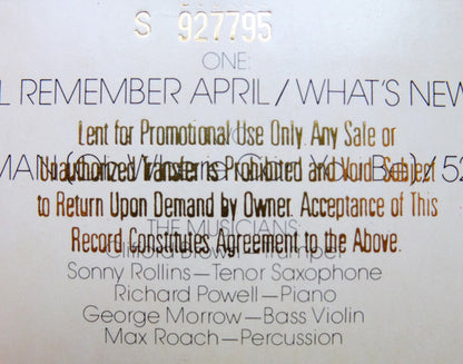 Clifford Brown/Max Roach* Featuring Sonny Rollins, Richie Powell & George Morrow : Pure Genius (Volume One) (LP, Album, Promo, SRC)