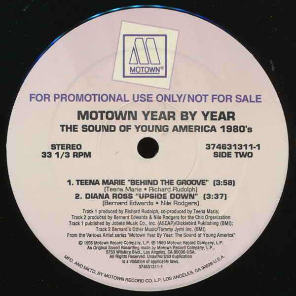 Diana Ross / Teena Marie : Motown Year By Year:  The Sound Of Young America 1980's (12", Promo)