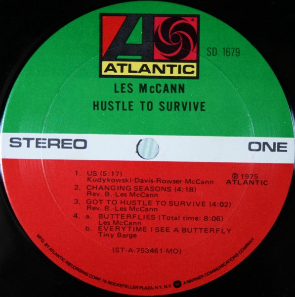 Les McCann : Hustle To Survive (LP, Album, MO )