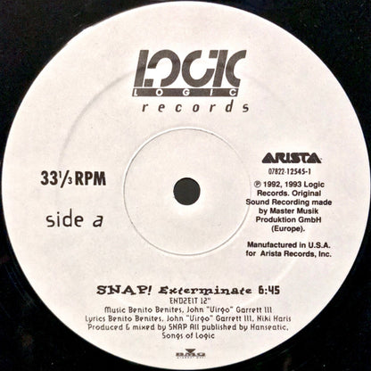 Snap! Featuring Niki Haris : Exterminate! (12")