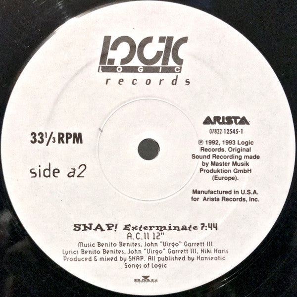 Snap! Featuring Niki Haris : Exterminate! (12")