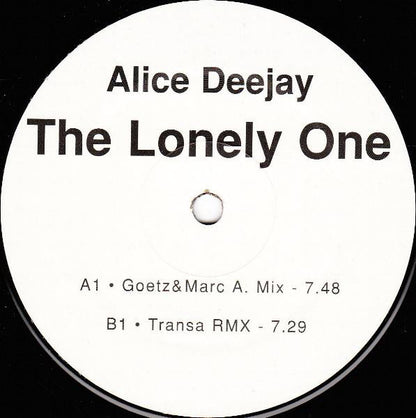 Alice Deejay : The Lonely One (2x12")