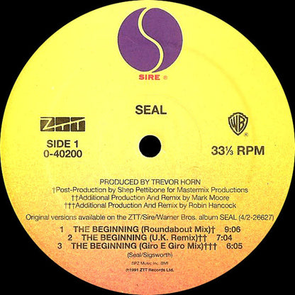 Seal : The Beginning (12", Maxi)