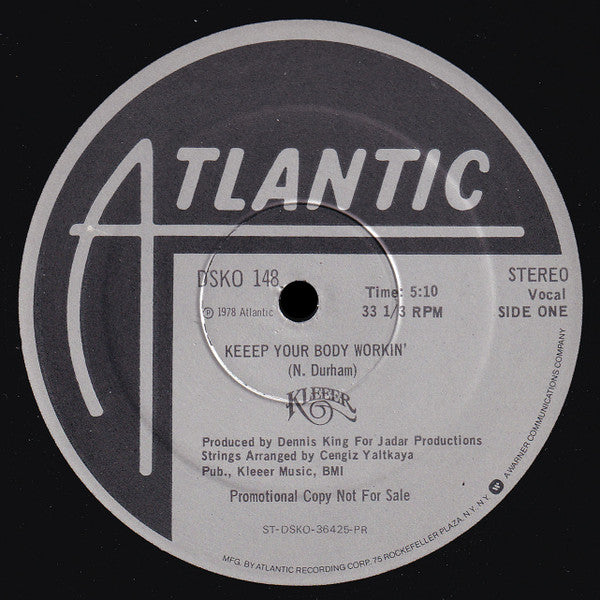 Kleeer : Keeep Your Body Workin' (12", Promo)