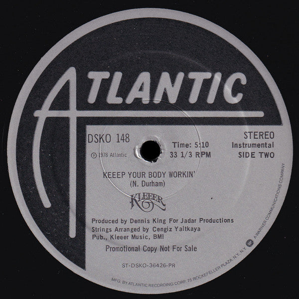 Kleeer : Keeep Your Body Workin' (12", Promo)