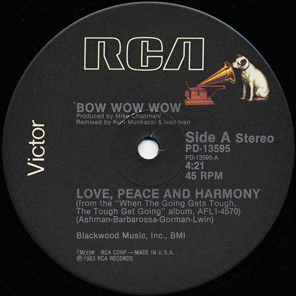 Bow Wow Wow : Love, Peace And Harmony (12", Single)